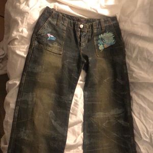 COPY - CUSTO BARCELONA peacock embroidered wide l…